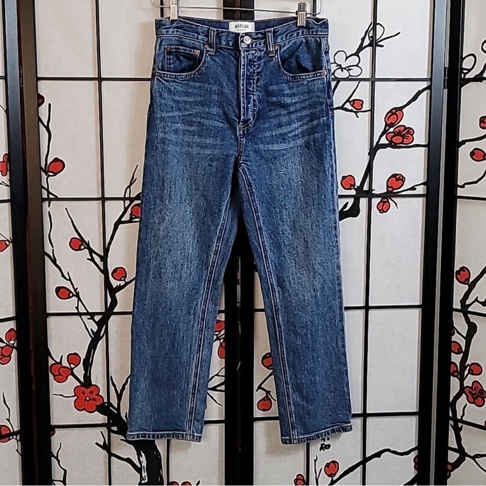 AGOLDE High Rise Straight Leg Jeans